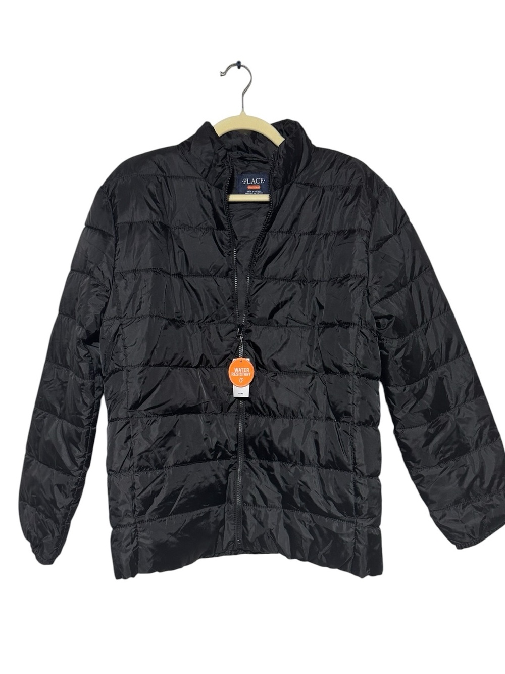 Children’s Place NWT Puffer Coat Boys Size 18 Black Winter Cozy Snow Outdoor